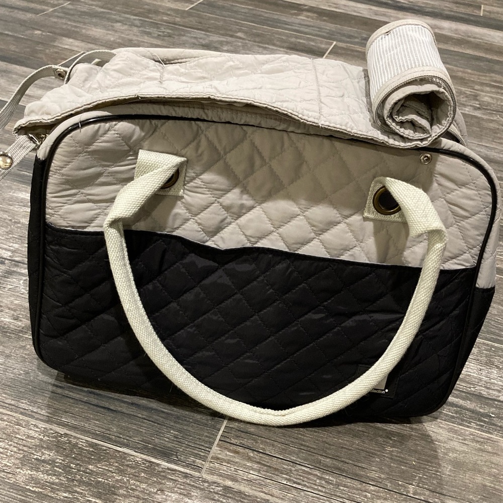 2 Tone Quilted Soft Sided Pet Carrier/Hand Bag * USED ONCE!